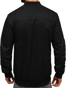 Men's Reversible Lightweight Bomber Jacket Black Bolf 84M3005