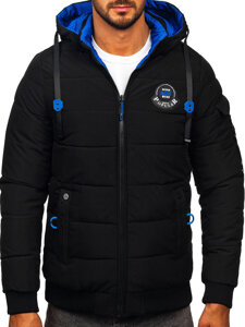 Men’s Reversible Winter Jacket Black-Blue Bolf SM23-506