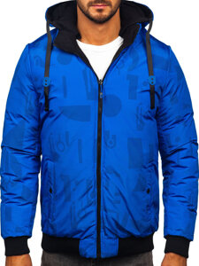 Men’s Reversible Winter Jacket Black-Blue Bolf SM23-506