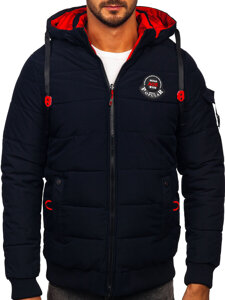 Men’s Reversible Winter Jacket Navy Blue-Red Bolf SM23-506