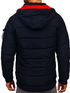 Men’s Reversible Winter Jacket Navy Blue-Red Bolf SM23-506