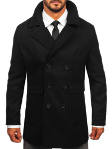 Men’s Short Double-breasted Winter Coat Black Bolf 11Z8215