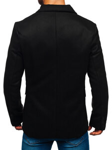 Men’s Short Double-breasted Winter Coat Black Bolf 79B3A1