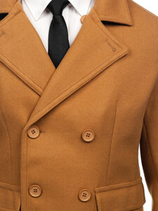 Men’s Short Double-breasted Winter Coat Camel Bolf 11Z8215