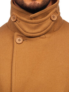 Men’s Short Double-breasted Winter Coat Camel Bolf 11Z8215