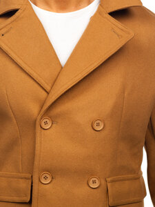 Men’s Short Double-breasted Winter Coat Camel Bolf 11Z8215A2