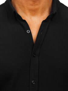 Men’s Short Sleeve Muslin Shirt Black Bolf 2013