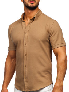 Men’s Short Sleeve Muslin Shirt Brown Bolf 2013