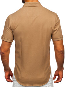 Men’s Short Sleeve Muslin Shirt Brown Bolf 2013