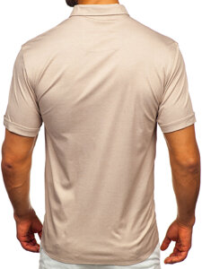 Men's Short Sleeve Shirt Beige Bolf 2005