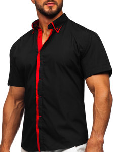 Men's Short Sleeve Shirt Black Bolf 19601