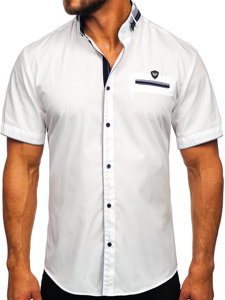 Men's Short Sleeve Shirt White Bolf 19617