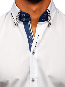 Men's Short Sleeve Shirt White Bolf 2911-1