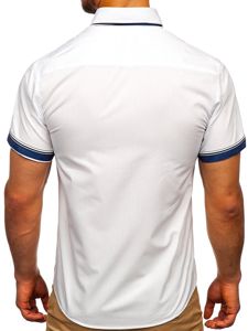 Men's Short Sleeve Shirt White Bolf 2911-1