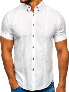 Men's Short Sleeve Shirt White Bolf 5528