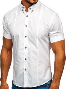 Men's Short Sleeve Shirt White Bolf 5528