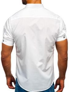 Men's Short Sleeve Shirt White Bolf 5528