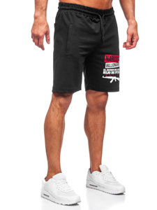 Men's Shorts Black-Red Bolf GS2524