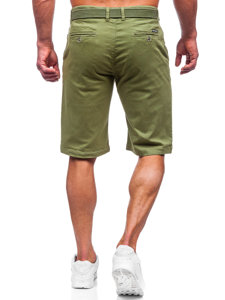 Men's Shorts with Belt Green Bolf 0010