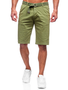 Men's Shorts with Belt Green Bolf 0010