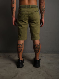 Men's Shorts with Belt Khaki Bolf 0010