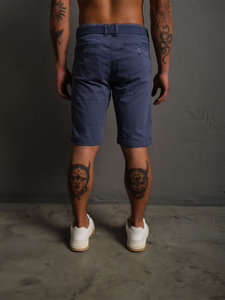 Men's Shorts with Belt Navy Blue Bolf 0010