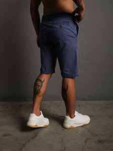 Men's Shorts with Belt Navy Blue Bolf 0010