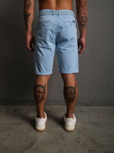 Men's Shorts with Belt Sky Blue Bolf 0010