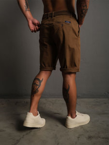 Men’s Shorts with belt Brown Bolf 0010