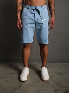 Men’s Shorts with belt Sky Blue Bolf 0010