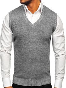 Men's Sleeveless Jumper Grey Bolf 8121