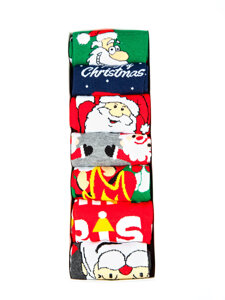 Men's Socks X-mas Theme Multicolour-2 Bolf M898-7P-1  7 PACK