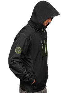 Men's Softshell Jacket Black-Green Bolf P191