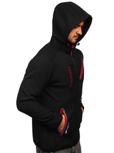 Men's Softshell Jacket Black-Red Bolf HH023