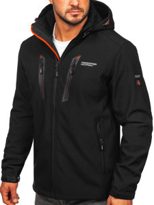 Men's Softshell Jacket Black-Red Bolf WX086A