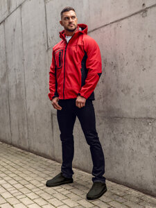 Men's Softshell Jacket Red Bolf T019A