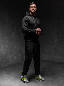 Men’s Sport Outfit with hood Black Bolf D012A1