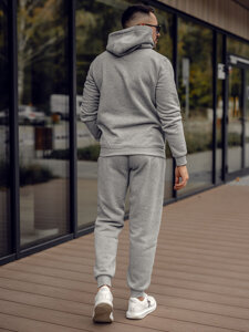 Men’s Sport Outfit with hood Grey Bolf D012