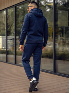 Men’s Sport Outfit with hood Navy Blue Bolf D012