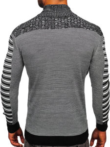 Men's Stand Up Sweater Black Bolf 1028