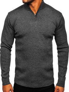 Men's Stand Up Sweater Black Bolf S8279