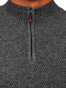 Men's Stand Up Sweater Graphite Bolf S8205