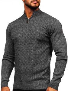 Men's Stand Up Sweater Grey Bolf S8206