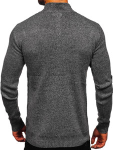 Men's Stand Up Sweater Grey Bolf S8206