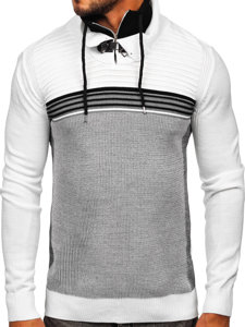 Men's Stand Up Sweater White Bolf 1051