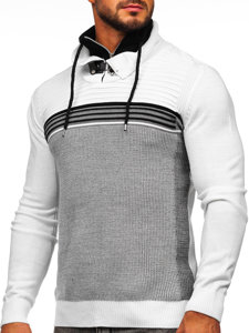 Men's Stand Up Sweater White Bolf 1051