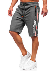 Men's Sweat Shorts Anthracite-Orange Bolf Q3884