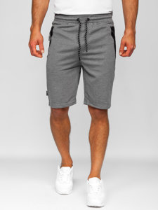 Men's Sweat Shorts Grey-Black Bolf Q3876