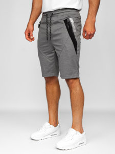 Men's Sweat Shorts Grey-Black Bolf Q3878