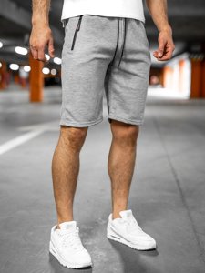 Men's Sweat Shorts Grey Bolf JX132